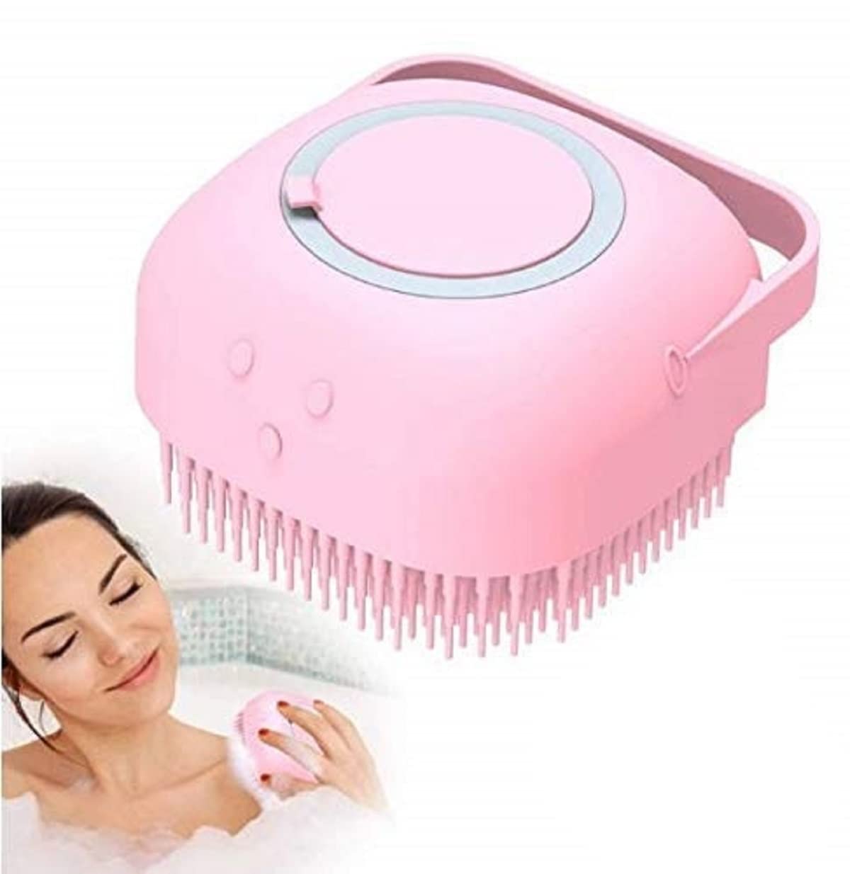 WEHXZP Silicone Massage Bath Brush for Hair, Scalp & Body - Exfoliating & Cleansing Brush with Soft Bristles for Shower, Bath & Spa - Ideal for Men & Women - Pack of 1 | Perfect for Deep Cleaning, Relaxing Massage & Enhancing Shampoo Lather