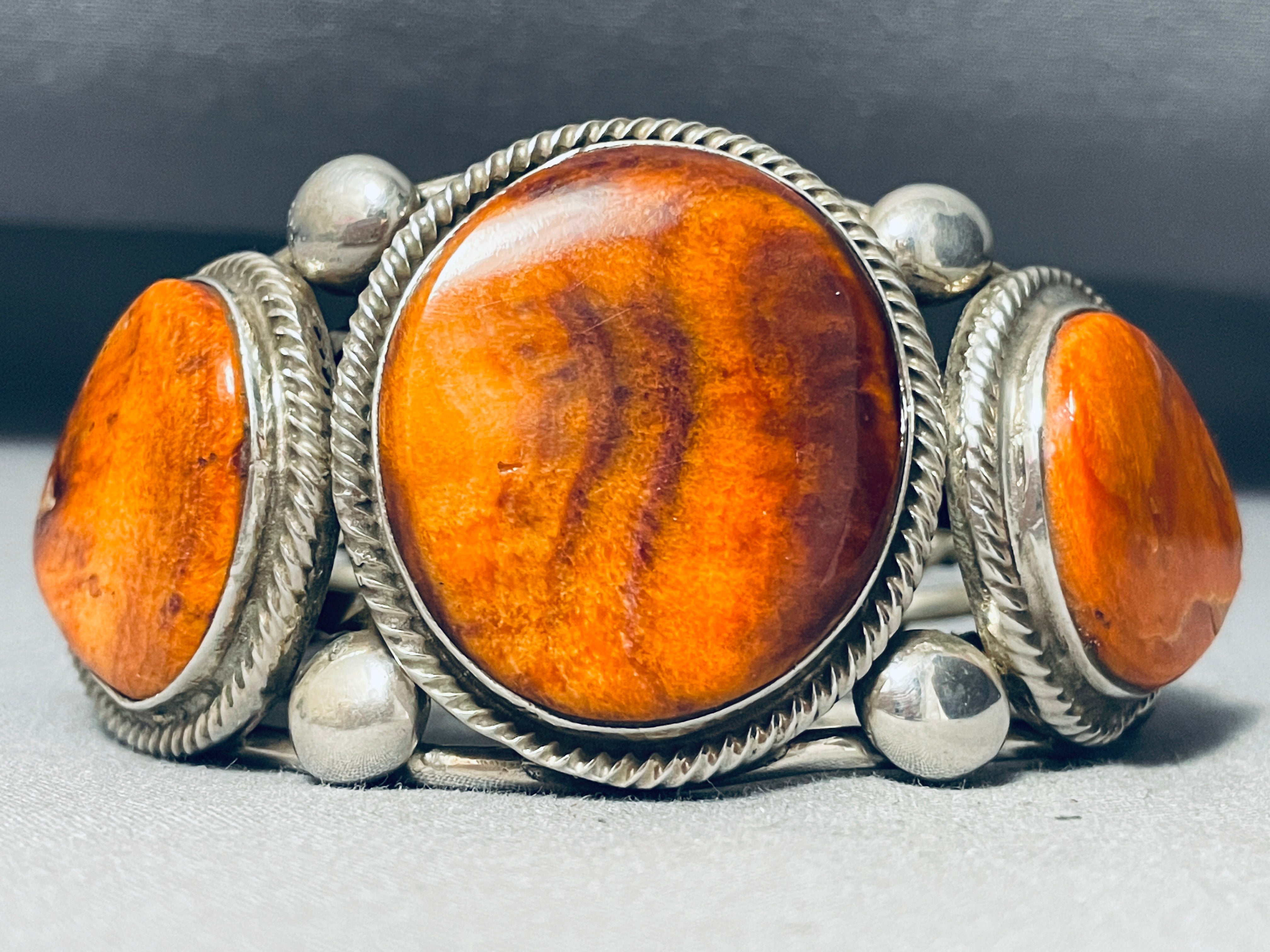 120 Gram Navajo Spiny Oyster Sterling Silver Heavy Cuff Bracelet - Handmade Southwest Jewelry for Women, Boho Chic Accessory - Perfect for Festivals, Weddings & Everyday Wear