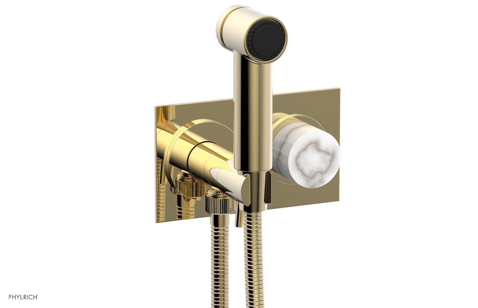 Premium Wall Mounted Bidet with Marble Handle - BASIC II Model 230 67 - Perfect for Modern Bathrooms & Luxury Home Upgrades