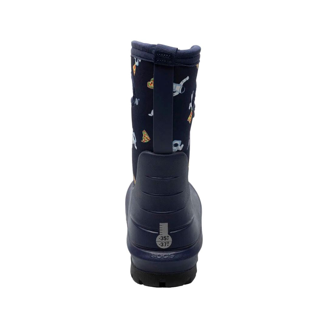 BOGS Neo Classic Space Pizza Kids' Waterproof Winter Boots - Final Sale | Warm & Durable for Snow, Rain & Outdoor Play