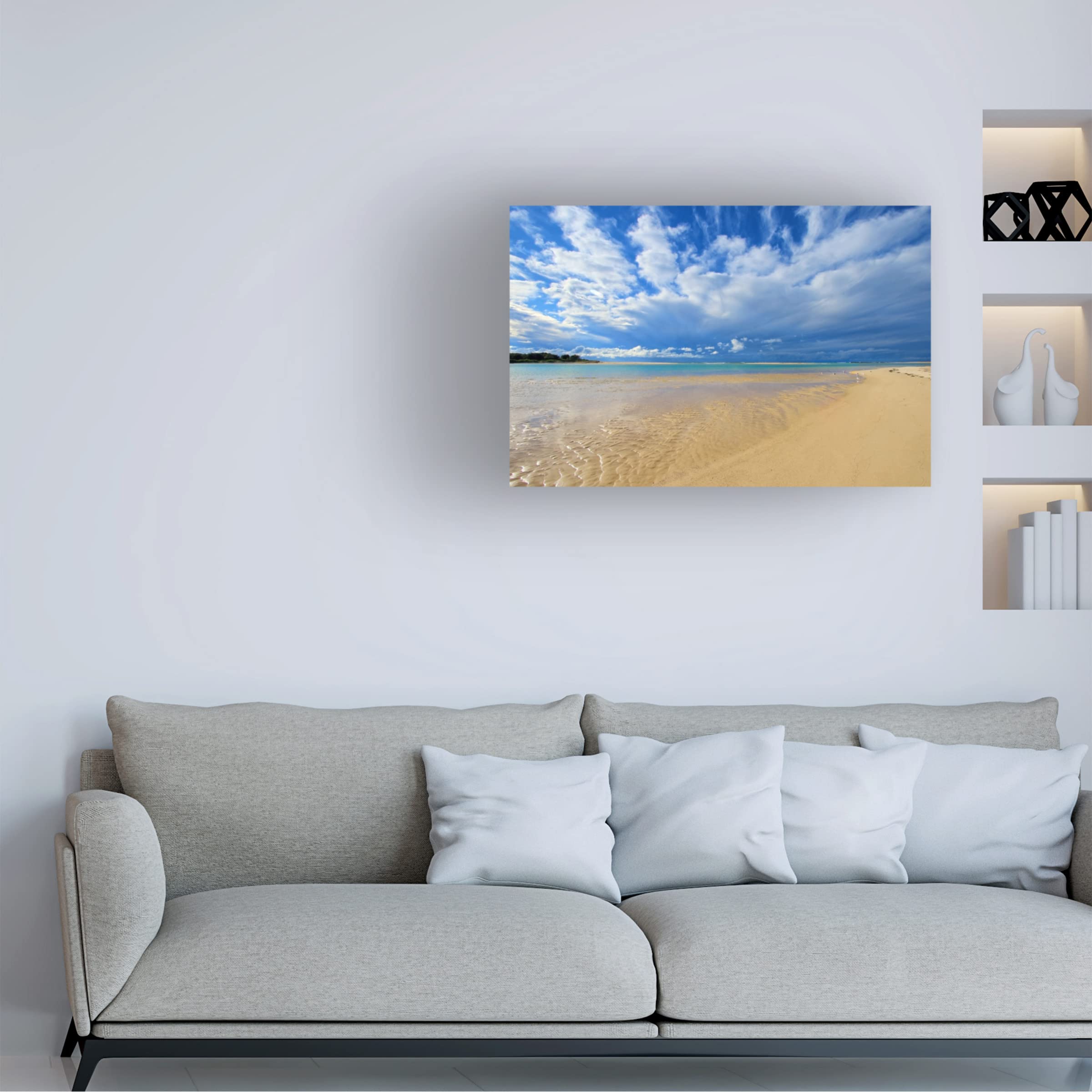 Beach Vibes Canvas Wall Art by Beata Czyzowska - Coastal Decor for Living Room, Bedroom & Office - Trademark Fine Art Collection