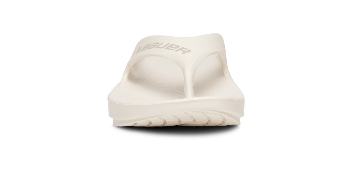 BAUER/OOFOS Women's OOriginal Sport Sandal – Chalk | Comfortable Recovery Footwear for Post-Workout, Travel & Everyday Wear