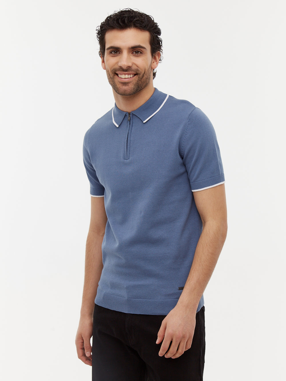 Settio Men's Knit Polo Shirt - Comfortable Casual Short Sleeve Button Down Shirt for Business, Golf & Everyday Wear