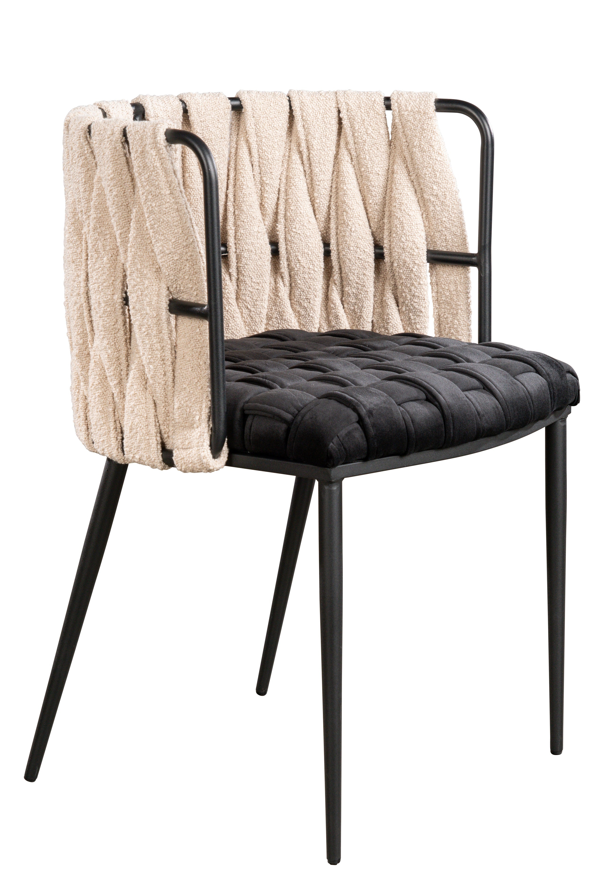 Milano Dining Chair - Modern Black & White Upholstered Chair for Kitchen, Dining Room & Office | Comfortable & Stylish Seating Solution