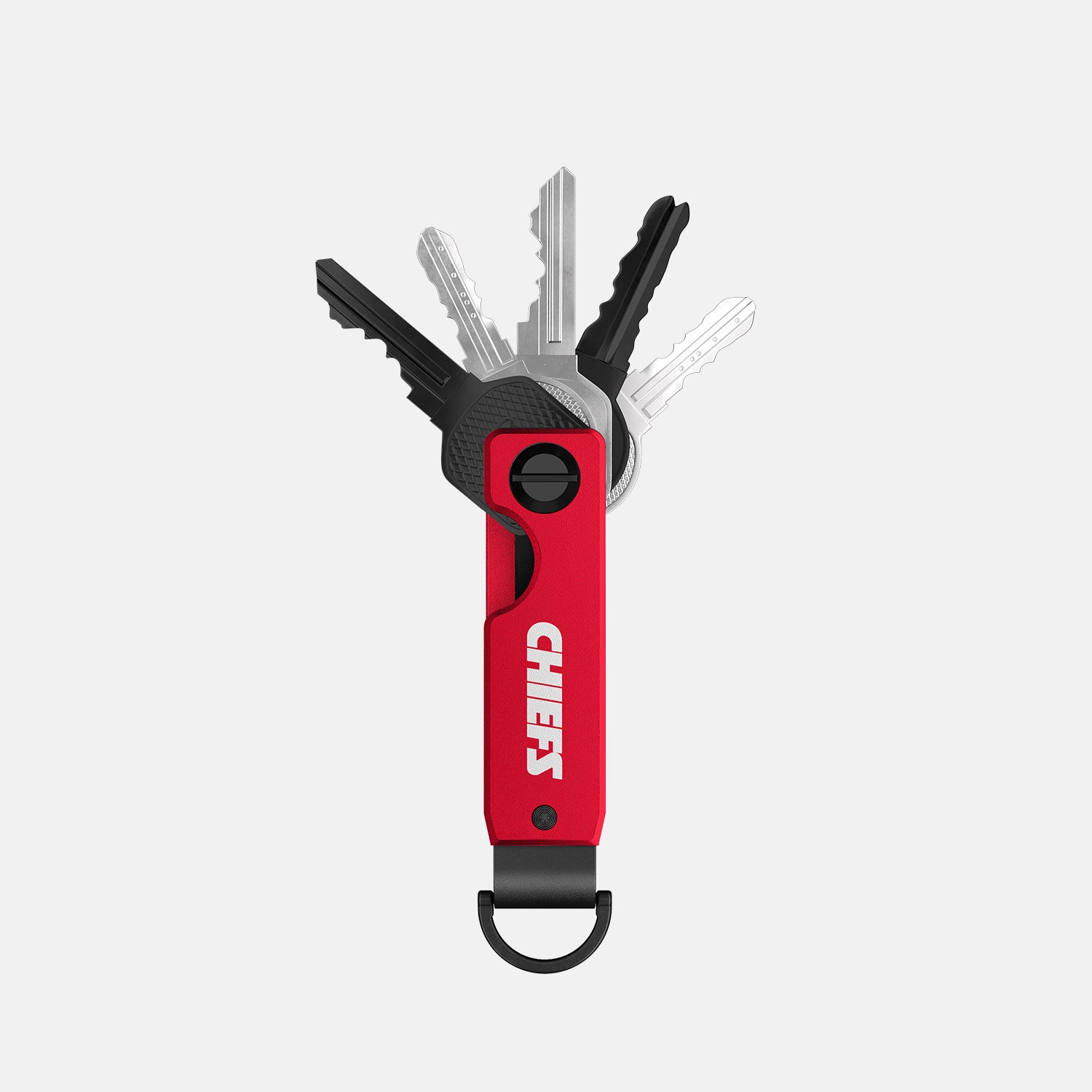 Ridge KeyCase - Kansas City Chiefs NFL Team Logo Key Holder - Durable Aluminum Keychain for Home, Office, and Travel Use