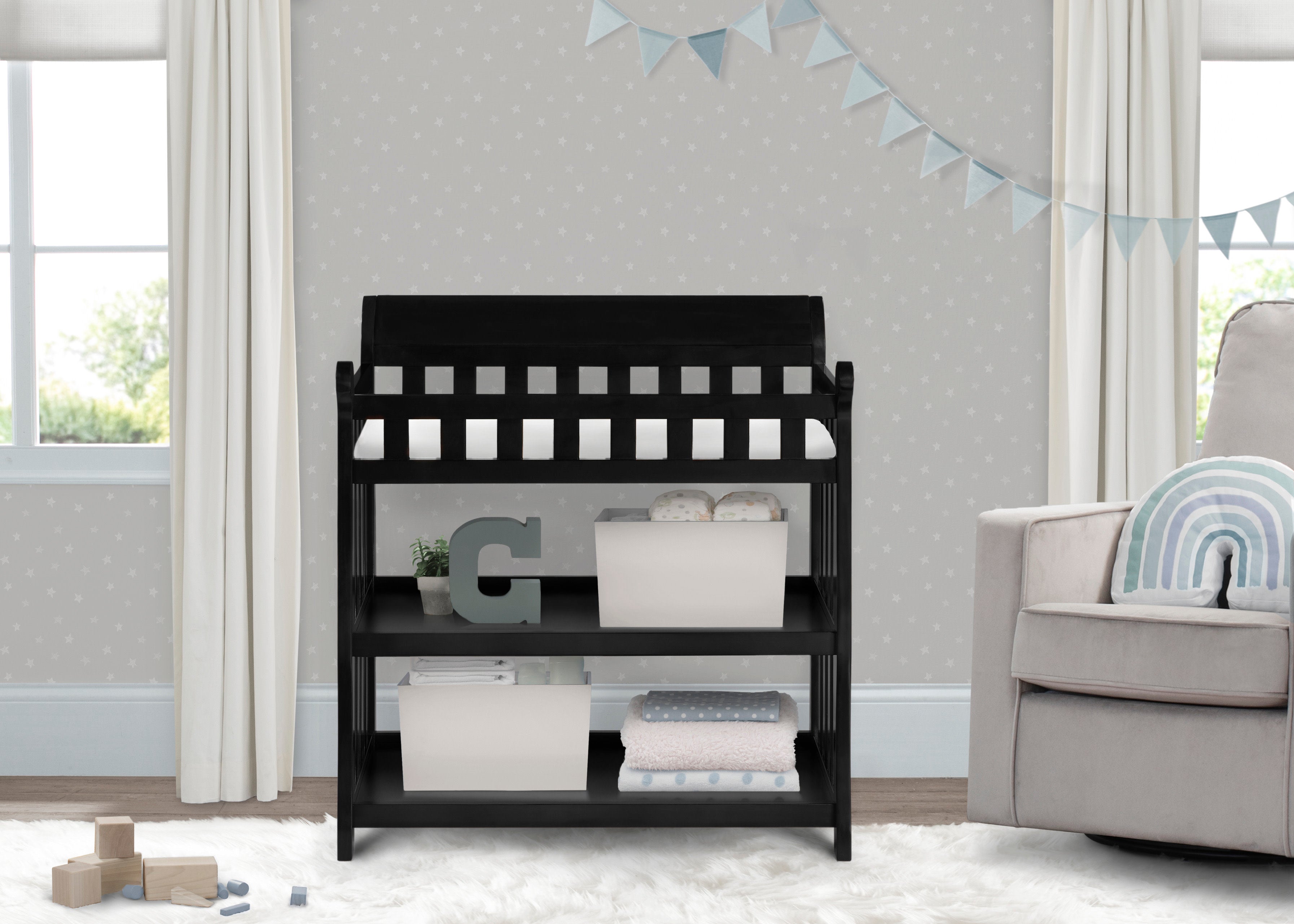 Eclipse Baby Changing Table with Safety Straps - Waterproof & Portable Diaper Station for Nursery, Travel & On-the-Go Parents
