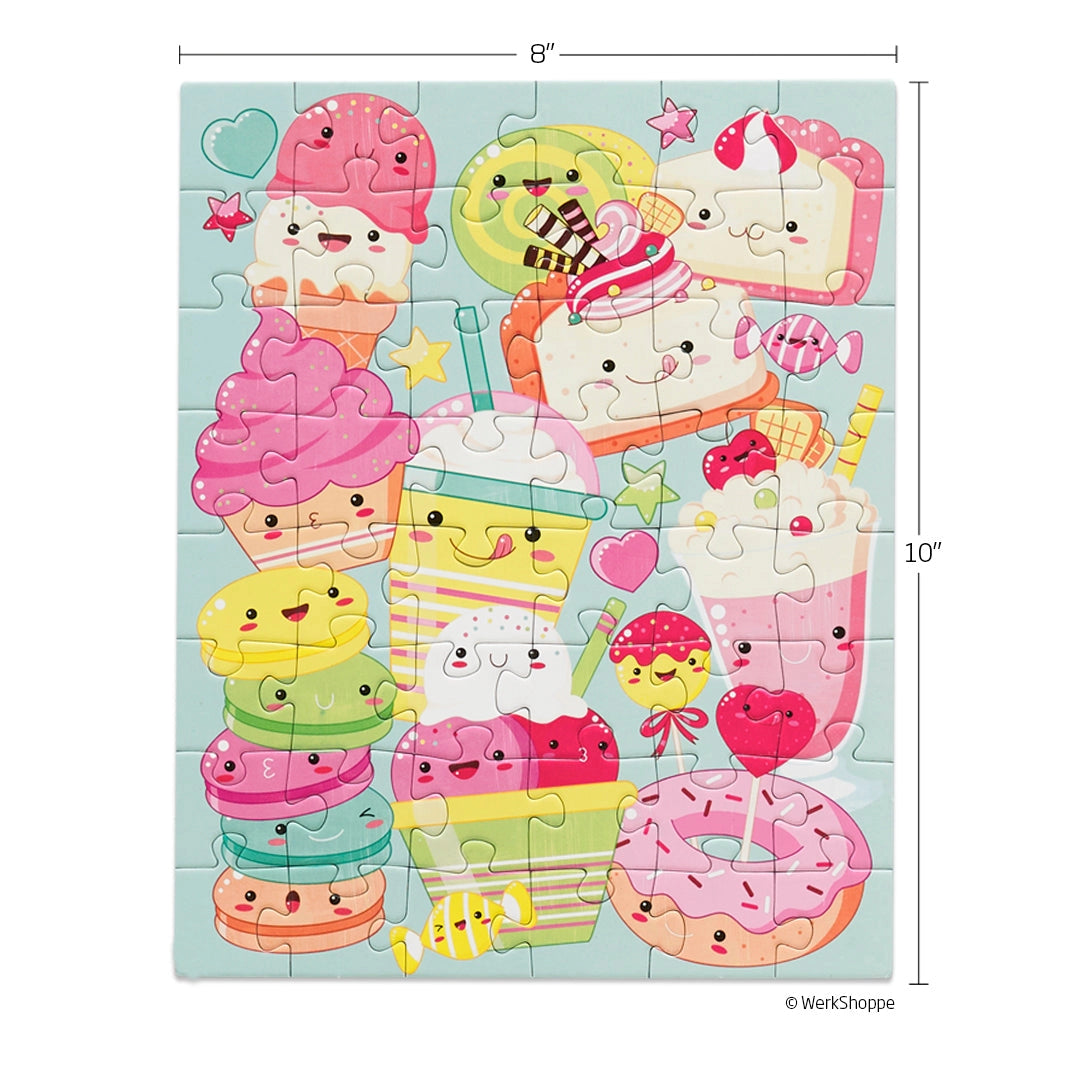 Yummy Yummy 48-Piece Puzzle Snacks - Fun & Educational Snack Puzzles for Kids - Perfect for Birthday Parties, Classroom Activities & Family Game Nights