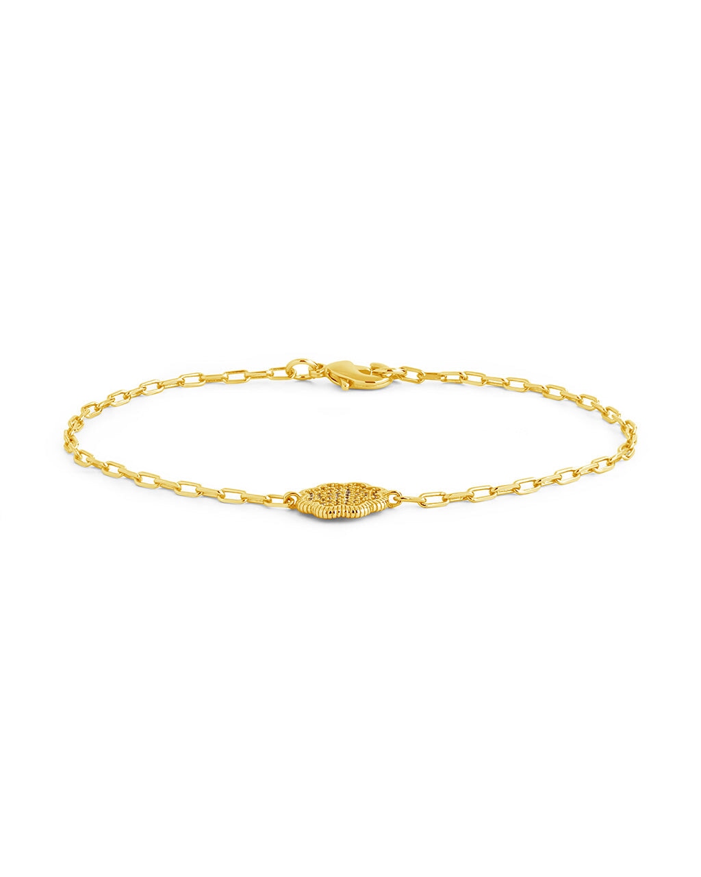 Raemy CZ Rose Petal Station Bracelet - Elegant Cubic Zirconia Rose Flower Charm Bracelet for Women, Perfect for Weddings, Anniversaries & Romantic Date Nights