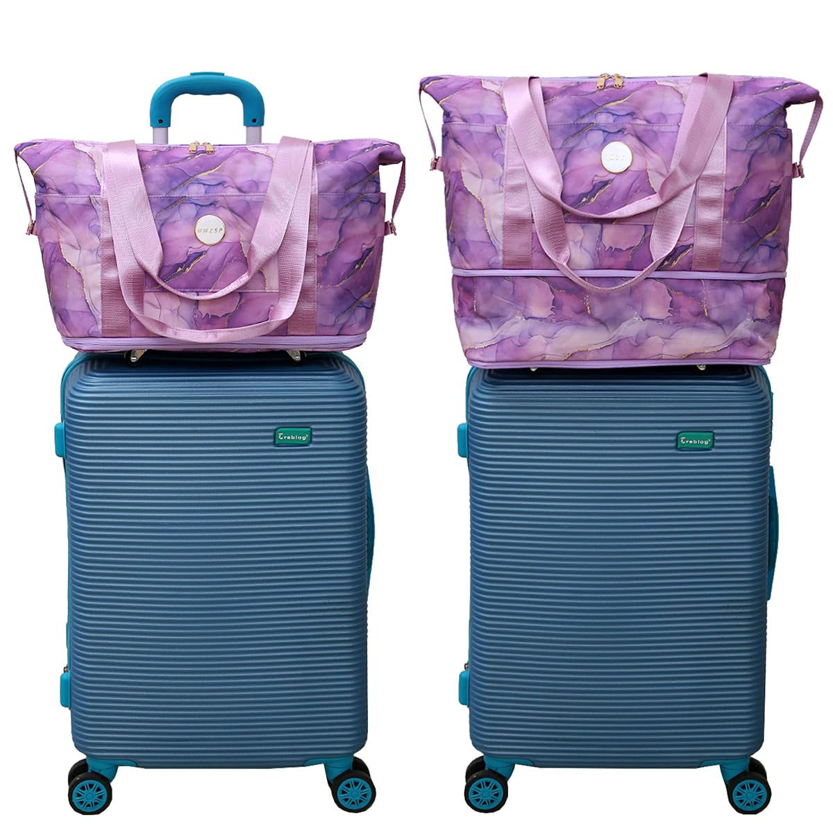 Large Waterproof Travel Duffel Bag with Wheels - Lightweight Sports Tote Gym Bag with Dry & Wet Separation - Perfect for Gym, Vacation, Camping & Weekend Getaways