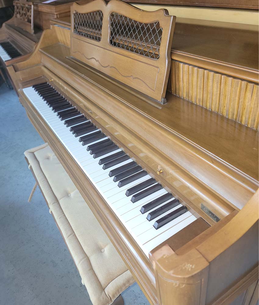 Vintage 1959 Kimball Upright Piano - Walnut Satin Finish - Serial Number 603837 - Used Antique Piano for Home, Studio & Performance