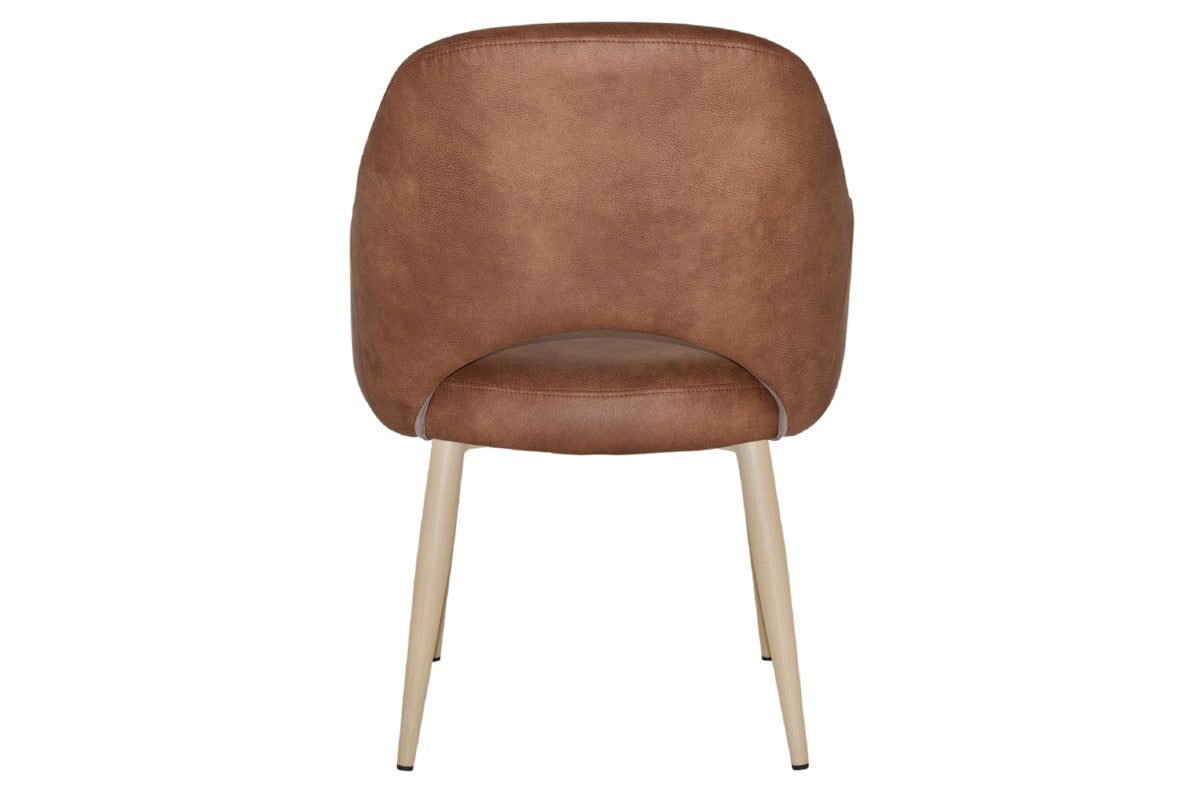 EZ Hospitality Cairo Indoor Armchair with Sturdy Metal Base & Birch Wood Legs - Perfect for Living Room, Office, or Waiting Area