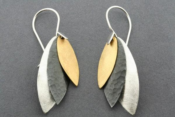 Elegant Narrow 3 Spear Silver & Gold Earrings for Women - Perfect for Parties, Weddings, and Everyday Wear
