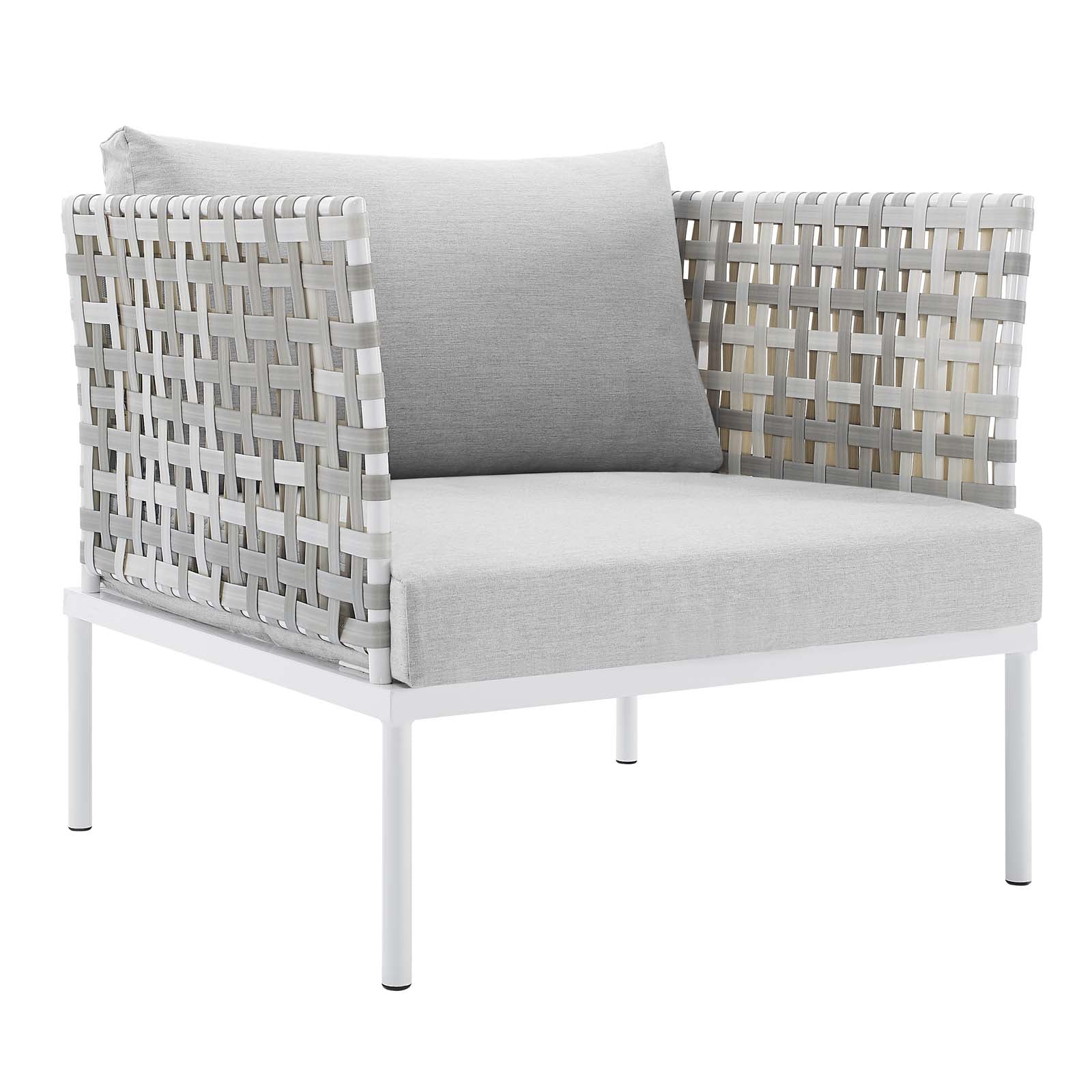 10-Piece Harmony Sunbrella® Basket Weave Outdoor Patio Sectional Sofa Set - Durable Aluminum Frame for Backyard, Poolside & Garden Relaxation