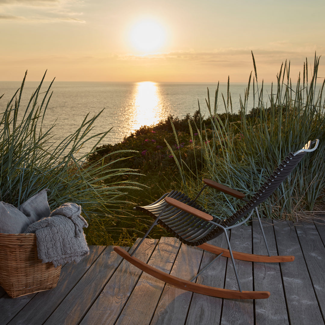 Best Outdoor Rocking Chair for Patio, Garden & Backyard - Durable All-Weather Wicker Furniture with Cushions - Perfect for Relaxing, Reading & Enjoying Nature