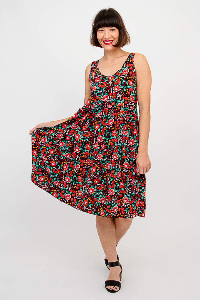 Kayana Women's Summer Floral Dress - Frigola Style Elegant Maxi Dress for Beach, Vacation & Casual Wear