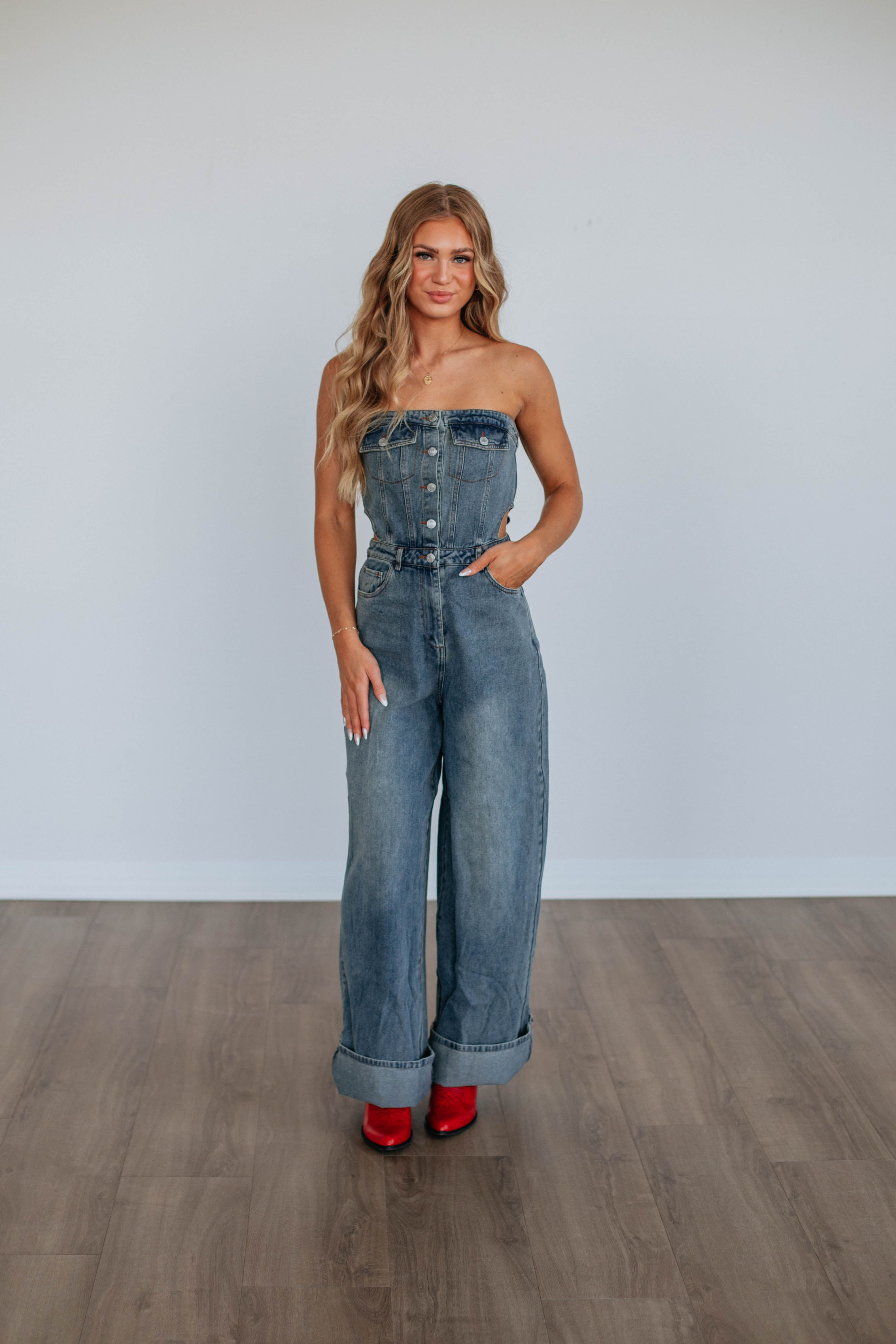 Chesney Women's Denim Jumpsuit - Stylish One-Piece Romper for Casual Outings, Date Nights & Summer Fashion