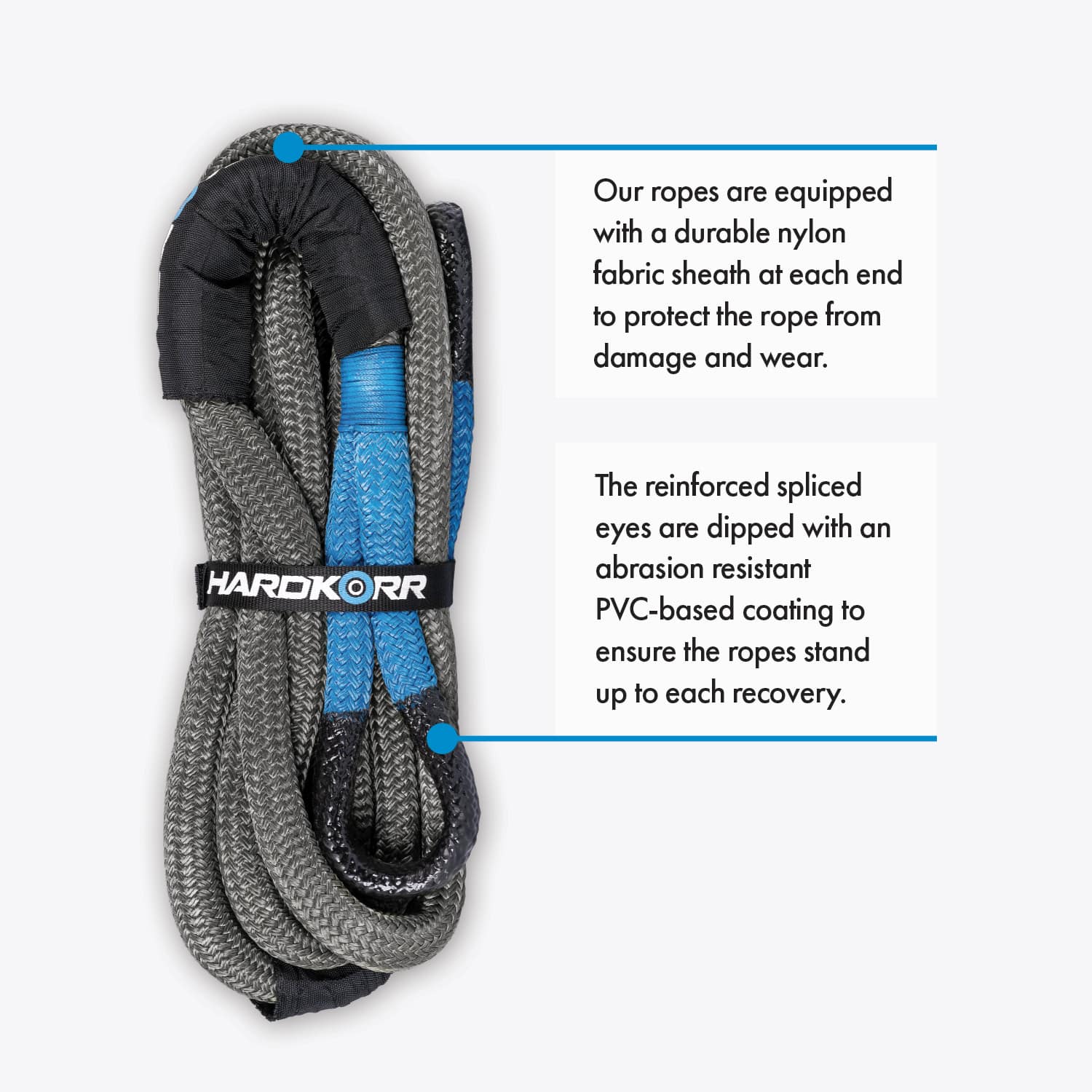 3M Kinetic Recovery Rope - Heavy Duty Off-Road Towing Strap for Trucks & SUVs - Ideal for 4x4, Jeep, and Off-Road Vehicle Recovery - Hardkorr Australia