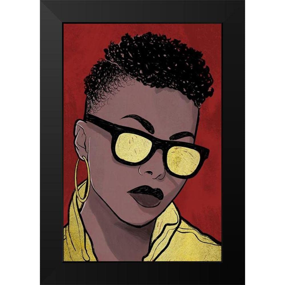 ArtDirect - Prime, Marcus 17x24 Inch Black Modern Framed Wall Art Print 'Fashion Majesty 1' - Perfect for Living Room, Bedroom & Office Decor
