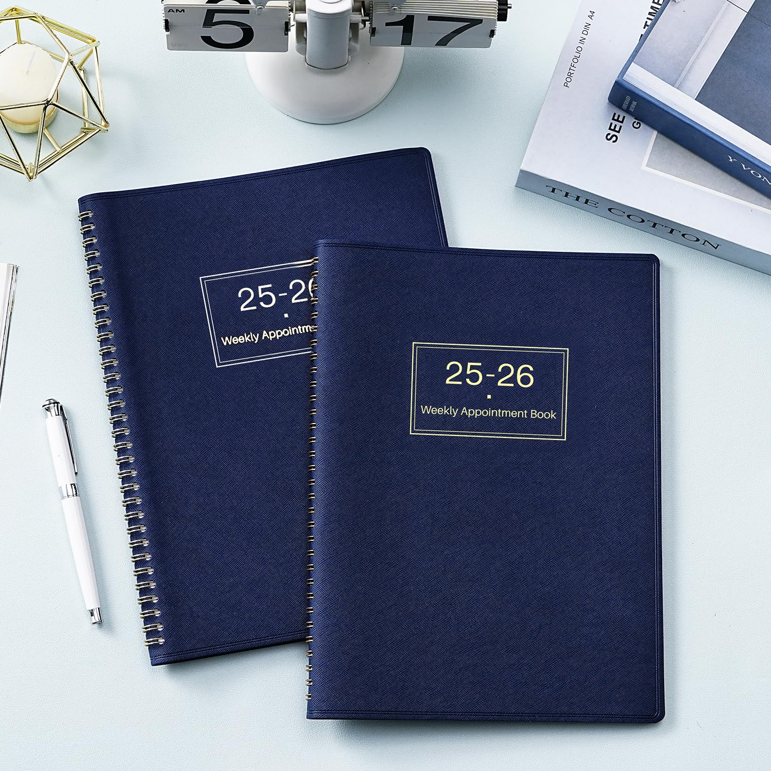 2025-2026 Appointment Planner - A4 Weekly Diary with 15-Minute Timeslots | July 2025 - June 2026 | Soft Leather Cover & Colorful Tabs | 21.8 x 29 cm | Perfect for Office, School & Personal Scheduling
