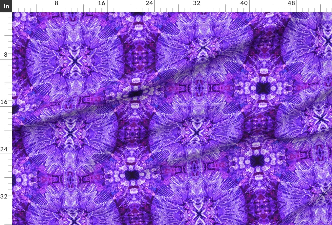Dark Purple Crystal Printed Upholstery Velvet Fabric by The Yard - Premium Spoonflower Fabric for Home Decor, Furniture Upholstery & Apparel | Perfect for Curtains, Sofas, Dresses & DIY Crafts