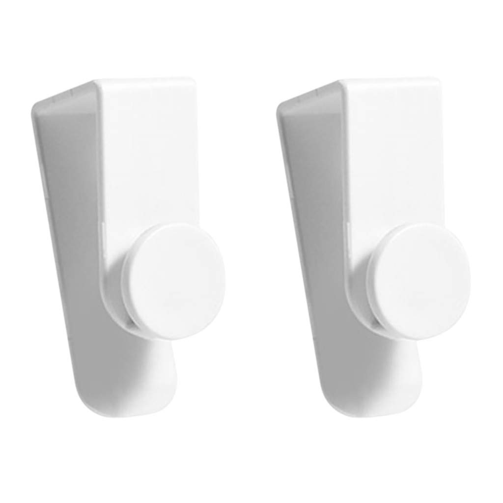 2PCS Black Door Hook for Bathroom & Kitchen - Seamless Towel Hanger for Home Organization
