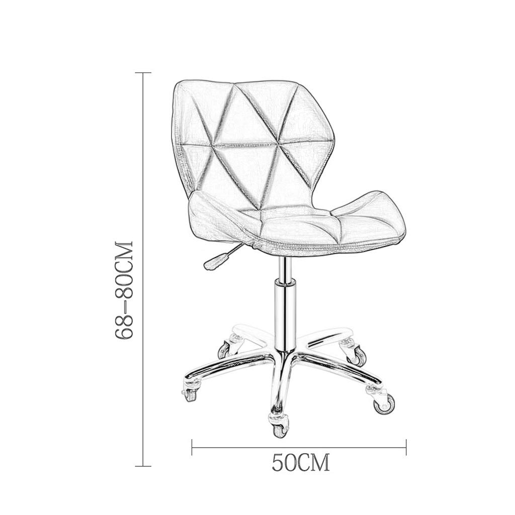 Ergonomic Office Chair - Adjustable Height Leather Desk Chair with Swivel & Wheels, Comfortable Padded Computer Chair for Home & Office, Chrome Base (Yellow) - Perfect for Long Work Hours, Gaming & Home Office Setup