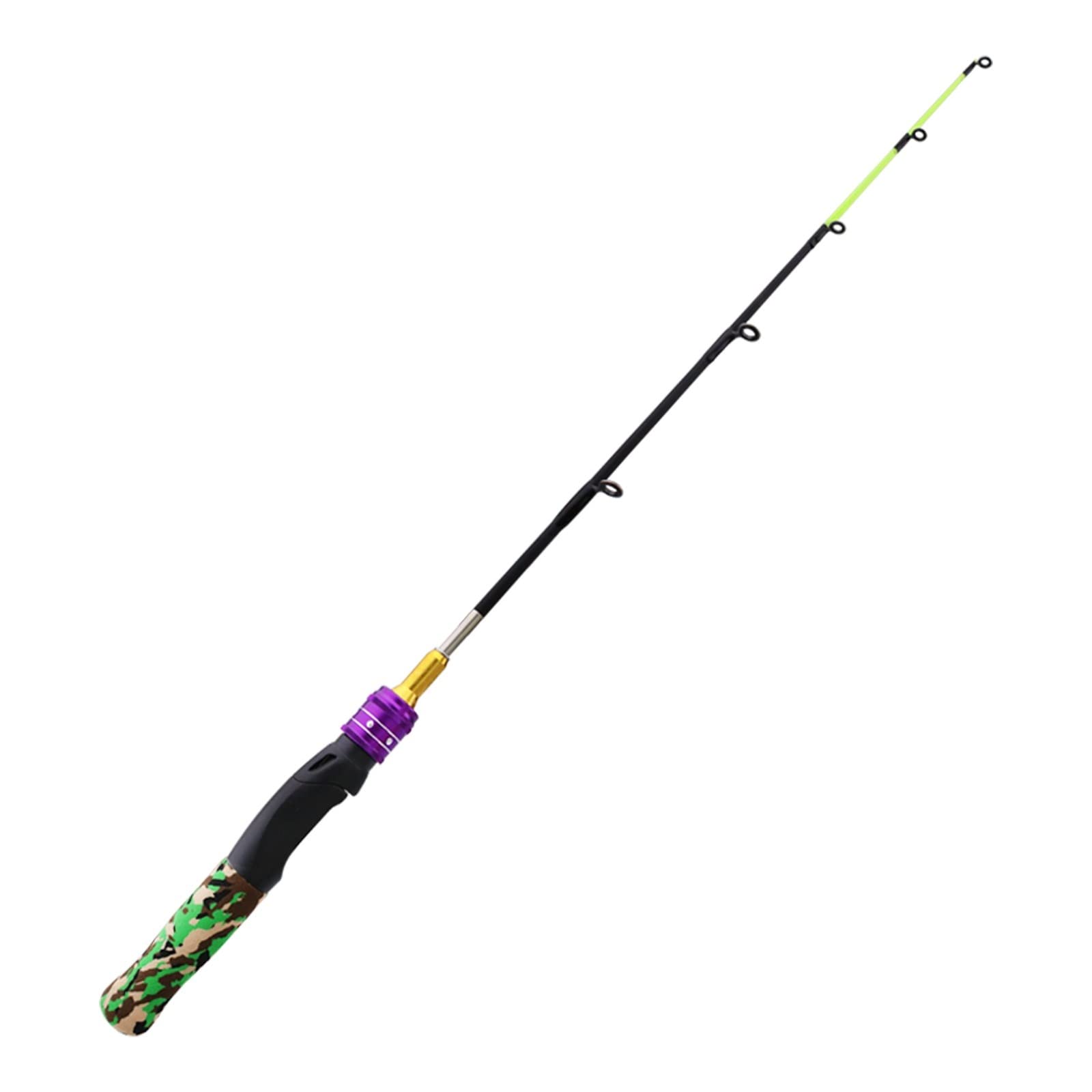 **MengK 61cm Portable Lightweight Ice Fishing Rod - Durable Winter Ice Fishing Pole Tackle for Ice Angling & Outdoor Adventures**