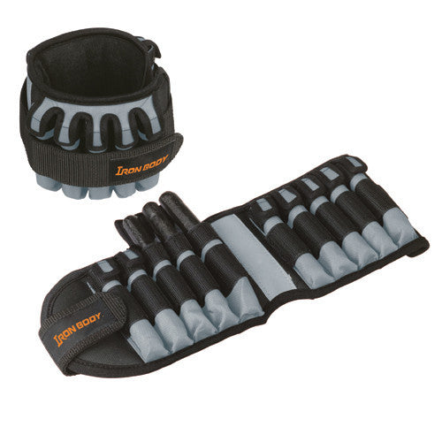 IBF 5lb Adjustable Ankle Weights for Women & Men - Ankle Weights for Walking, Running, Workout, Fitness Training & Physical Therapy - Adjustable 1.25lb per Strap (Pair)