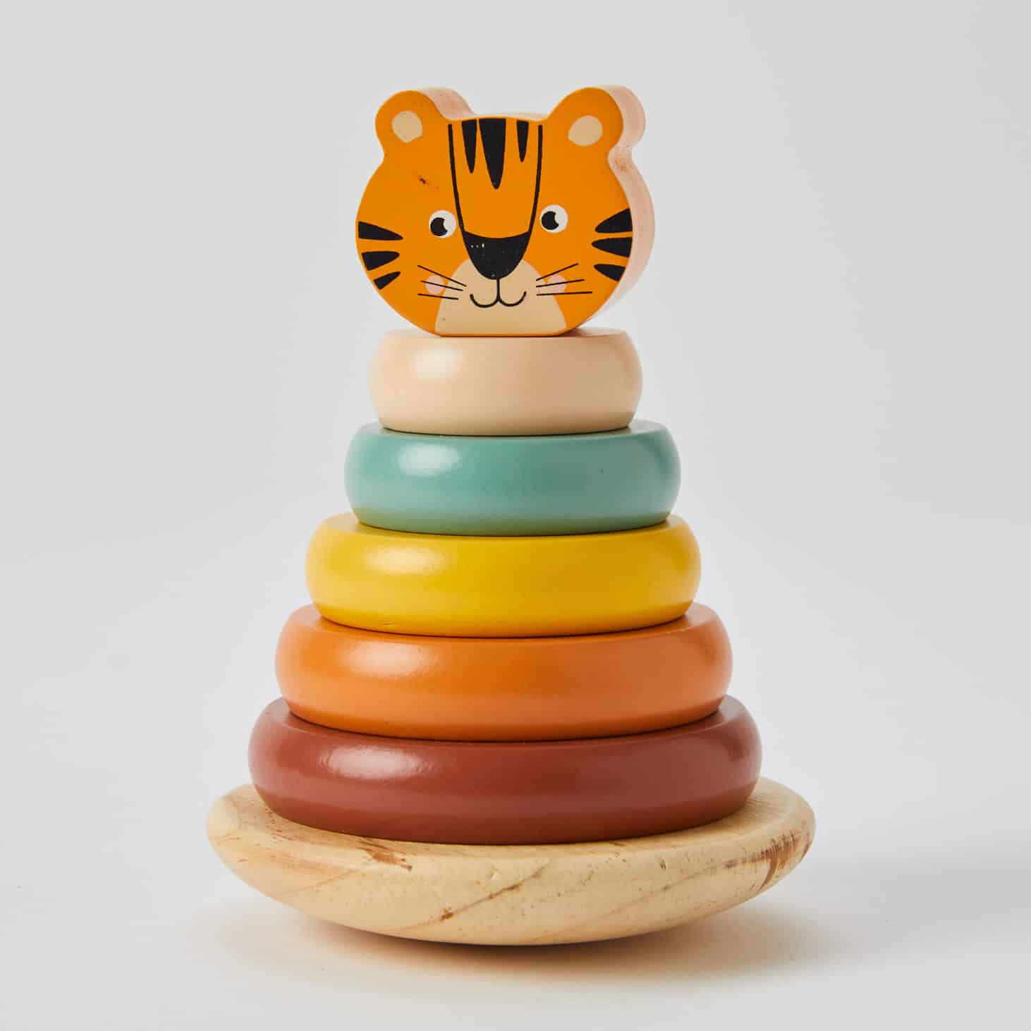 Wooden Stacking Rings Tower - Montessori Educational Toy for Toddlers, Baby Learning & Development - Perfect for Playtime, Birthday Gifts & Nursery Decor