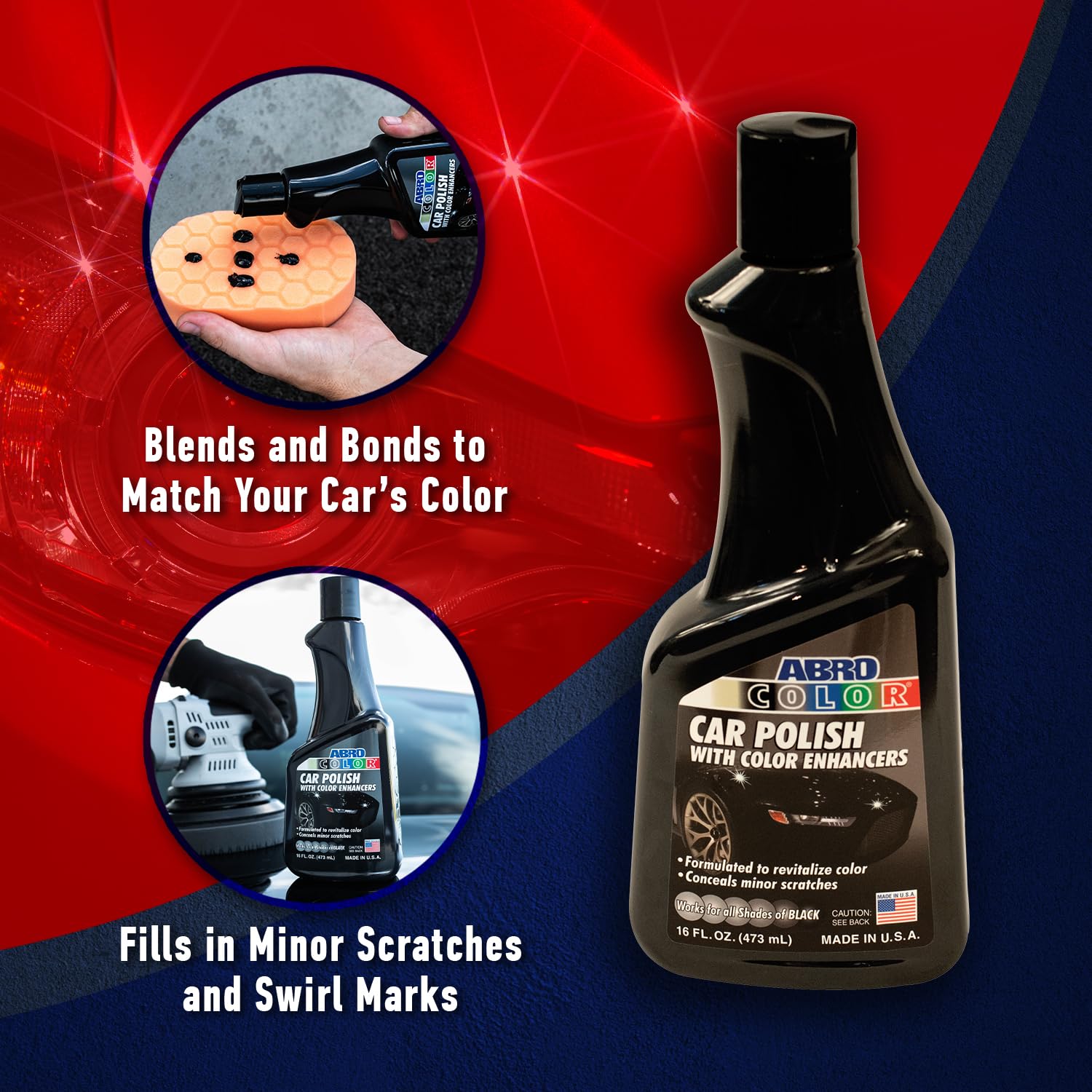 ABRO Green Car Polish: Scratch Remover & Paint Repair Restorer Wax for Vehicles, 16oz Polishing Compound for Car Detailing - Perfect for DIY Car Care and Professional Auto Detailing