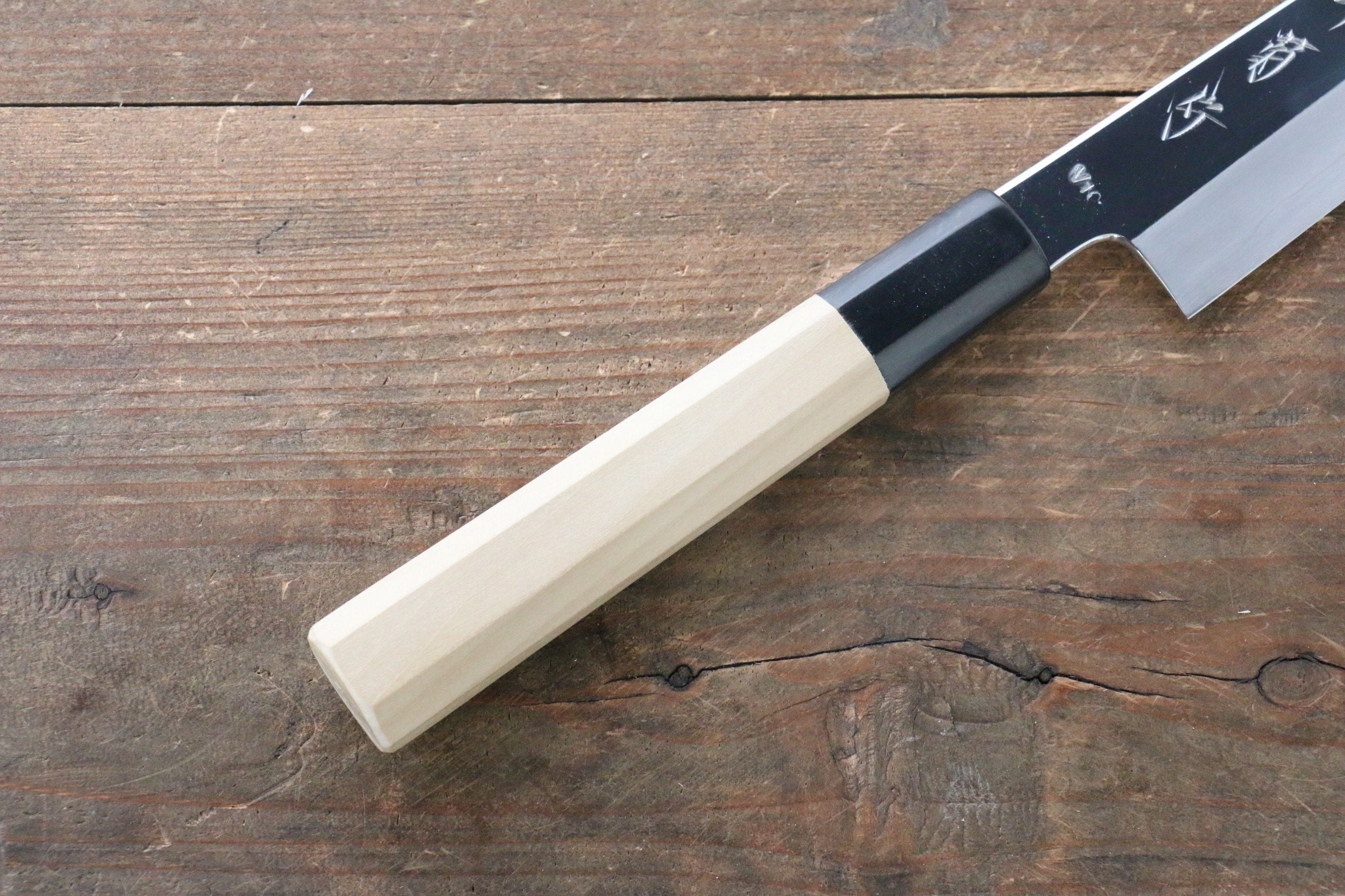Premium Kikumori VG10 Stainless Steel Sujihiki Knife 240mm - Mirror Polished Blade with Magnolia Wood Handle - Perfect for Sushi, Sashimi & Meat Slicing