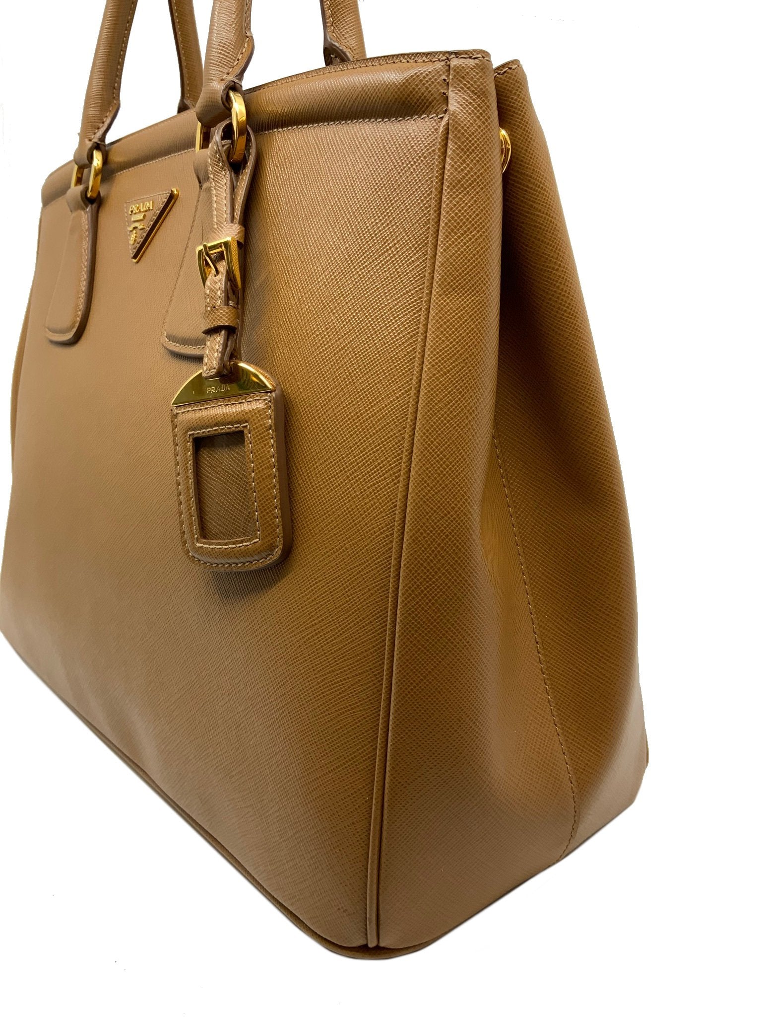 Prada Saffiano Leather Medium Satchel Handbag for Women | Luxury Designer Crossbody Purse | Perfect for Work, Travel & Everyday Use