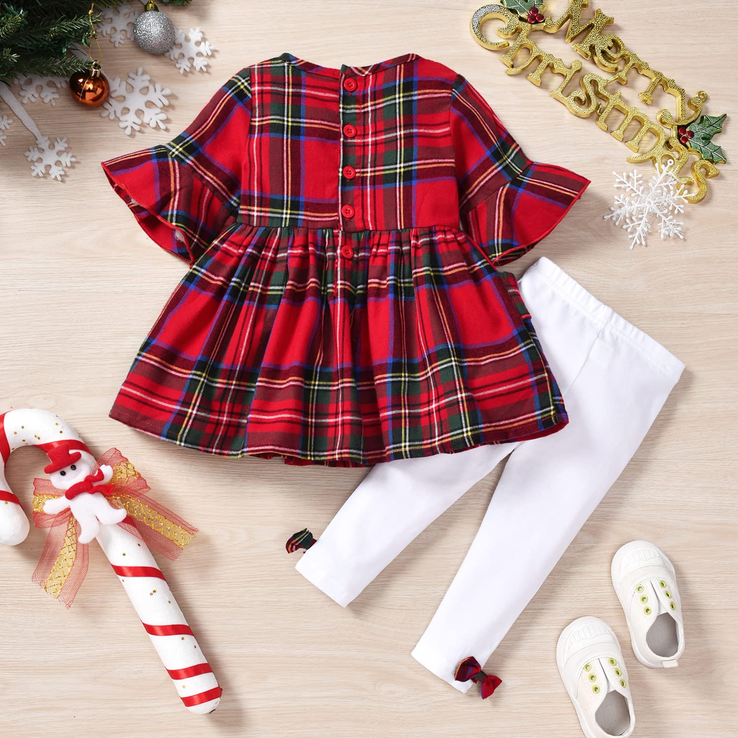 Adorable Baby Girl Outfits - Ruffle Sleeve Tops & Pants 2-Piece Set | Cute Infant Girl Clothes for Playdates, Photos & Special Occasions