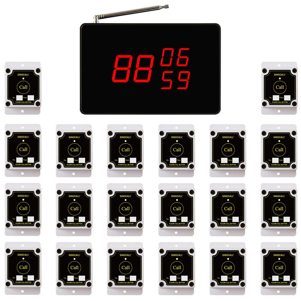 SINGCALL Wireless Construction Site Calling System - Elevator Paging & Service Alert with 5-Hour Battery Life - Ideal for Construction Sites, Warehouses, and Large Facilities