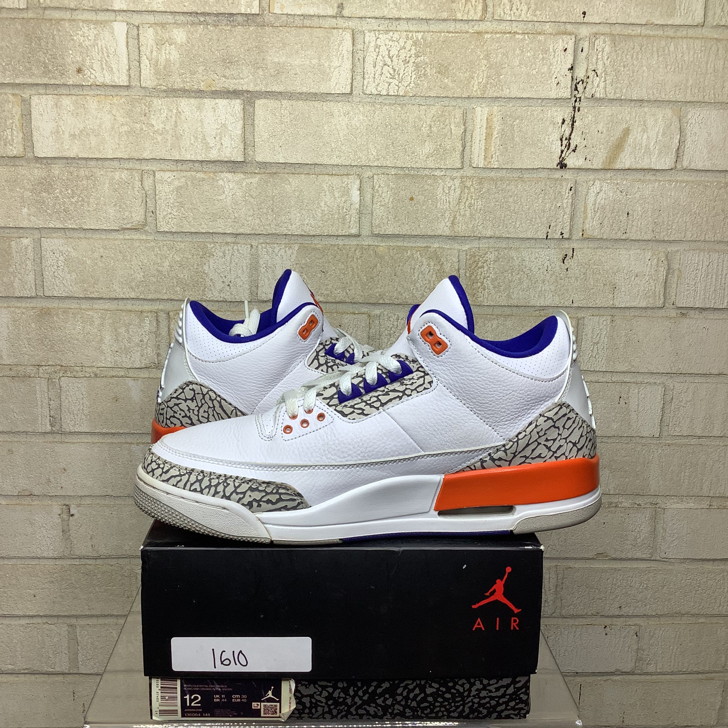 AIR JORDAN 3 KNICKS Men's Basketball Shoes Size 12 - Retro Sneakers for Sports & Streetwear (Style Code: 136064-148) | Perfect for Basketball Games, Gym Workouts and Casual Fashion