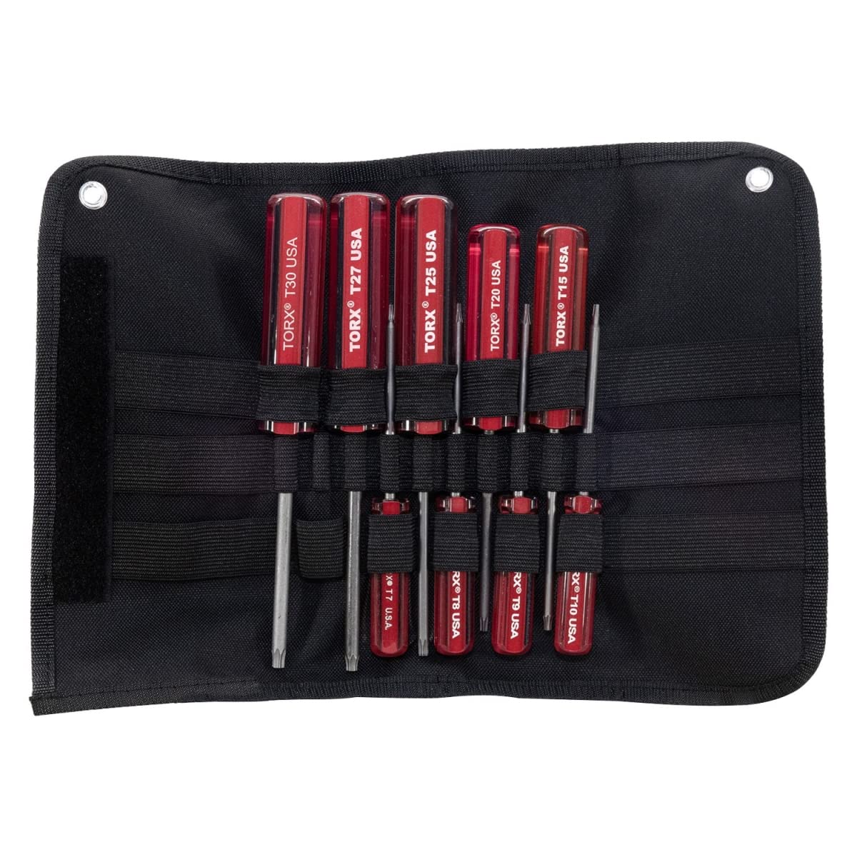 Mayhew Tools MAY-64433 9-Piece Torx Tamper Proof Screwdriver Set (T7-T30) - Professional Security Screwdriver Kit for Electronics, Automotive & Home Repair