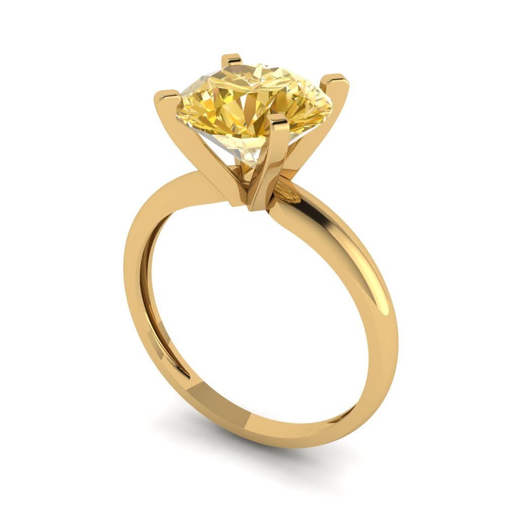18K Gold 2.50ct Simulated Diamond Ring for Engagement & Anniversary