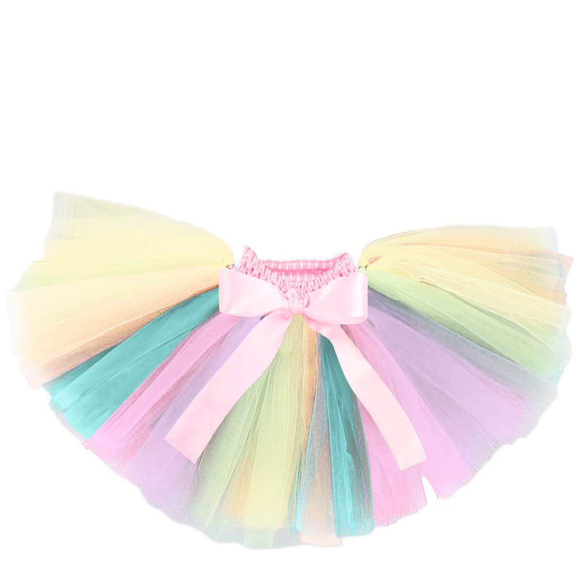 HIHCBF Baby Girls Princess First Birthday Cake Smash Outfit - Unicorn Romper with Rainbow Tutu Skirt & Headband (Shoes Not Included) - Perfect for 1st Birthday Photos, Cake Smash Sessions & Princess-Themed Parties