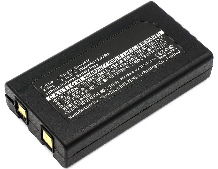 Synergy Digital Replacement Battery for Dymo LabelManager PnP Mobile Printer - 7.4V 1300mAh Li-Polymer Battery Compatible with Dymo 1814308, 643463, W009415 - Perfect for On-the-Go Label Printing & Shipping Solutions