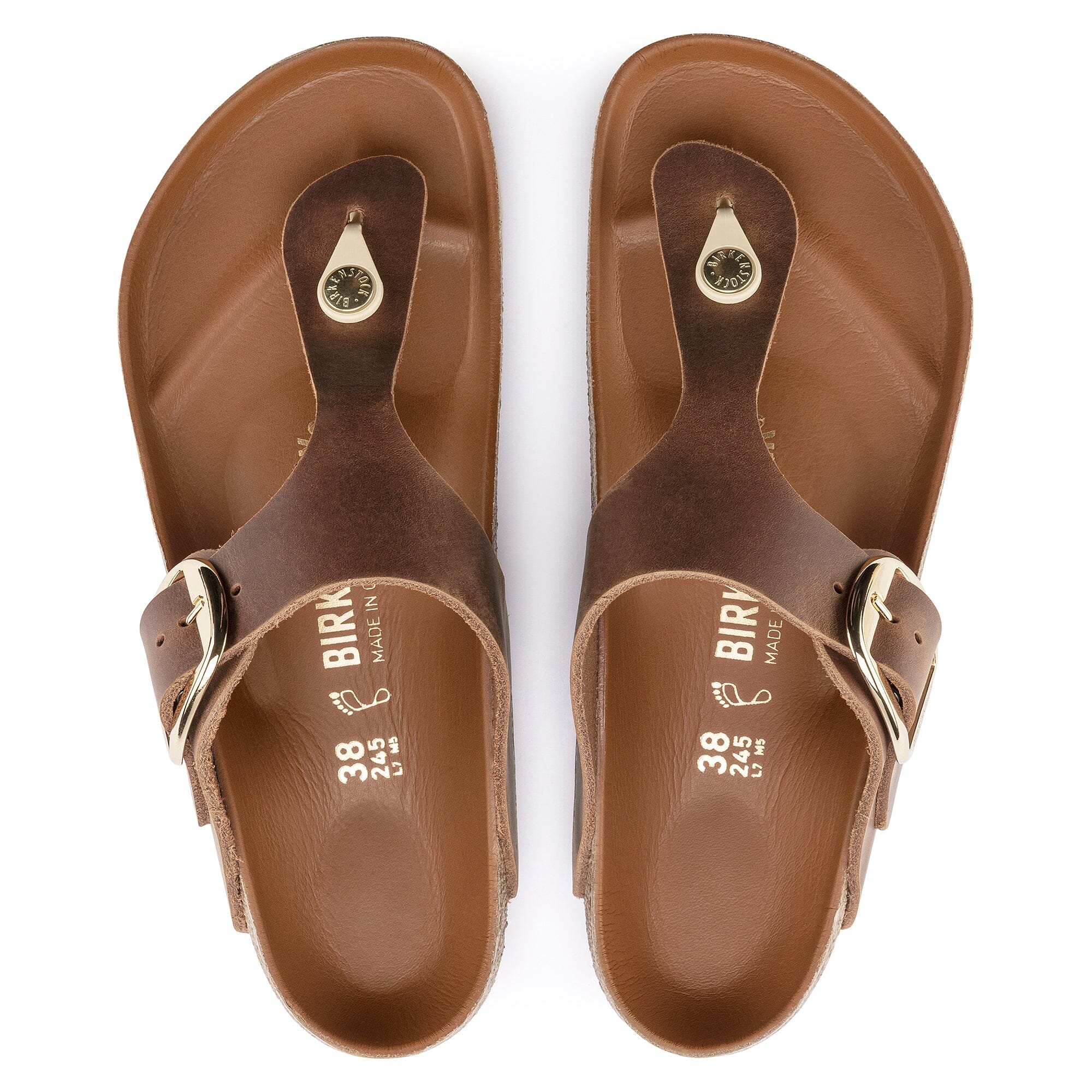 BIRKENSTOCK GIZEH Big Buckle Sandals for Women - Soft Nubuck Leather Comfort Footbed - Perfect for Summer, Beach & Casual Wear