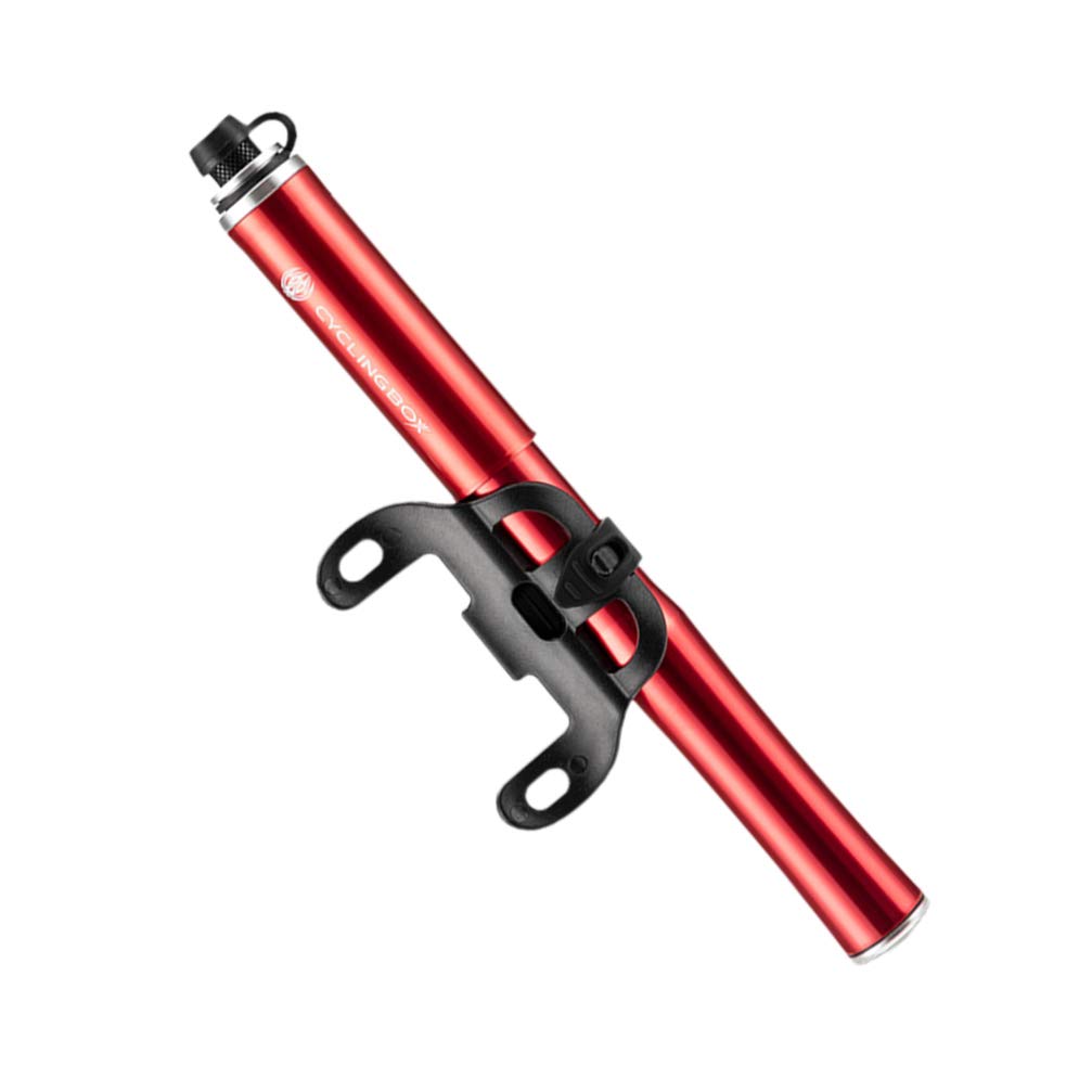 BESPORTBLE Portable Bike Air Pump - Lightweight Aluminum Alloy Bicycle Tire Inflator for Road Bikes, Mountain Bikes (MTB), Sports Balls - Perfect for Cycling, Camping & Emergency Roadside Repairs (Red)
