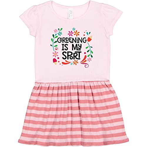 Inktastic Gardening is My Sport Toddler Dress - Cute Kids Outfit for Outdoor Play, Gardening Activities & Casual Wear