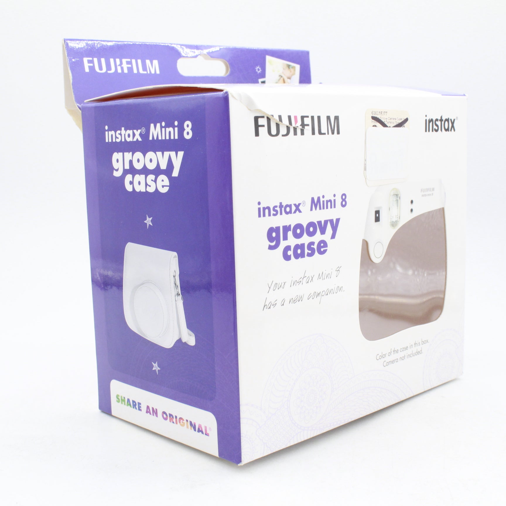 Used Fujifilm Instax Mini 8 Groovy Case (Purple) - Vintage Instant Camera Accessory for Travel, Parties & Photo Booths