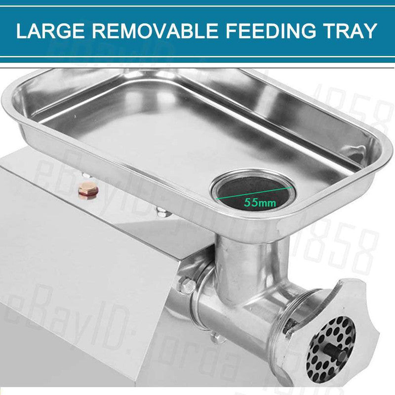 1.63HP Commercial Electric Meat Grinder & Sausage Stuffer - 1200W Heavy Duty Mincer for Butcher Shop, Restaurant & Home Kitchen Use - Perfect for Ground Beef, Sausage Making & Food Processing