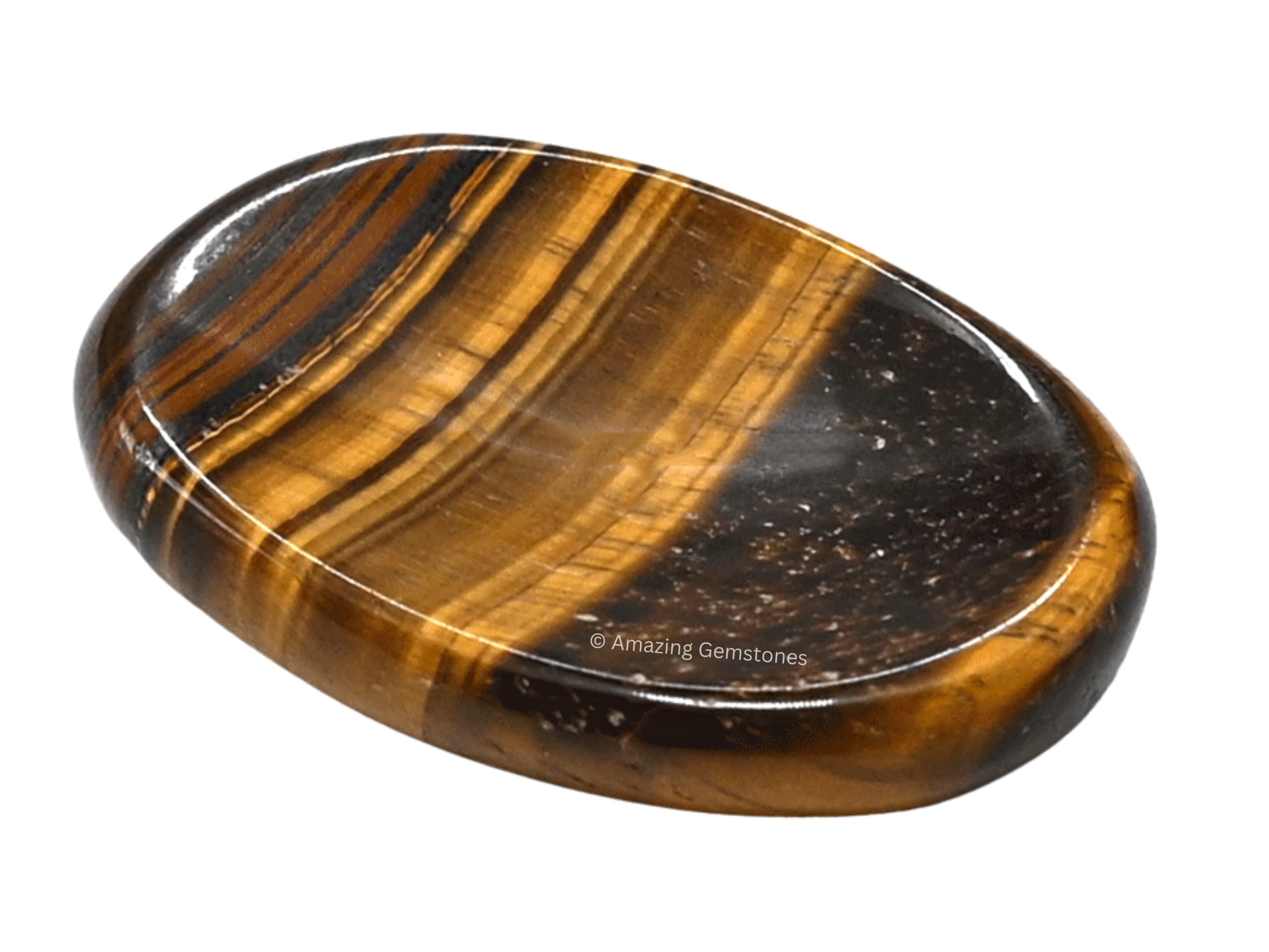 Tiger Eye Worry Stone - Natural Healing Crystals for Stress Relief & Meditation - Unique Gifts for Women & Men - Perfect for Relaxation, Anxiety Relief & Mindful Fidgeting