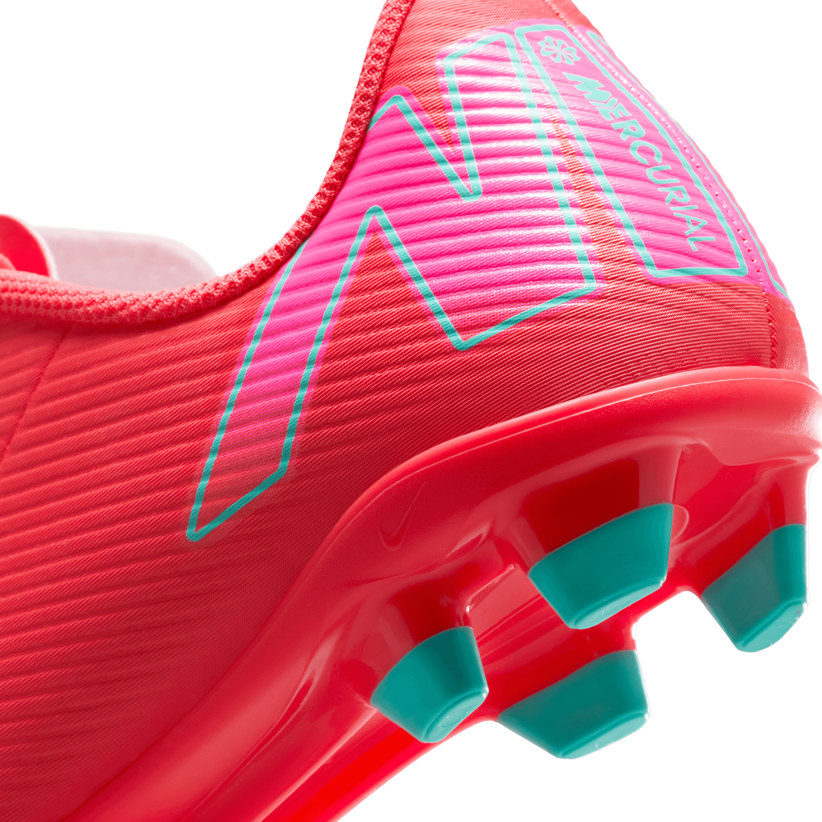 Nike Junior Mercurial Vapor 16 Club FG Soccer Cleats for Kids - Ember Glow/Aurora Green - Lightweight Football Shoes for Youth Players - Perfect for Turf Matches & Training Sessions