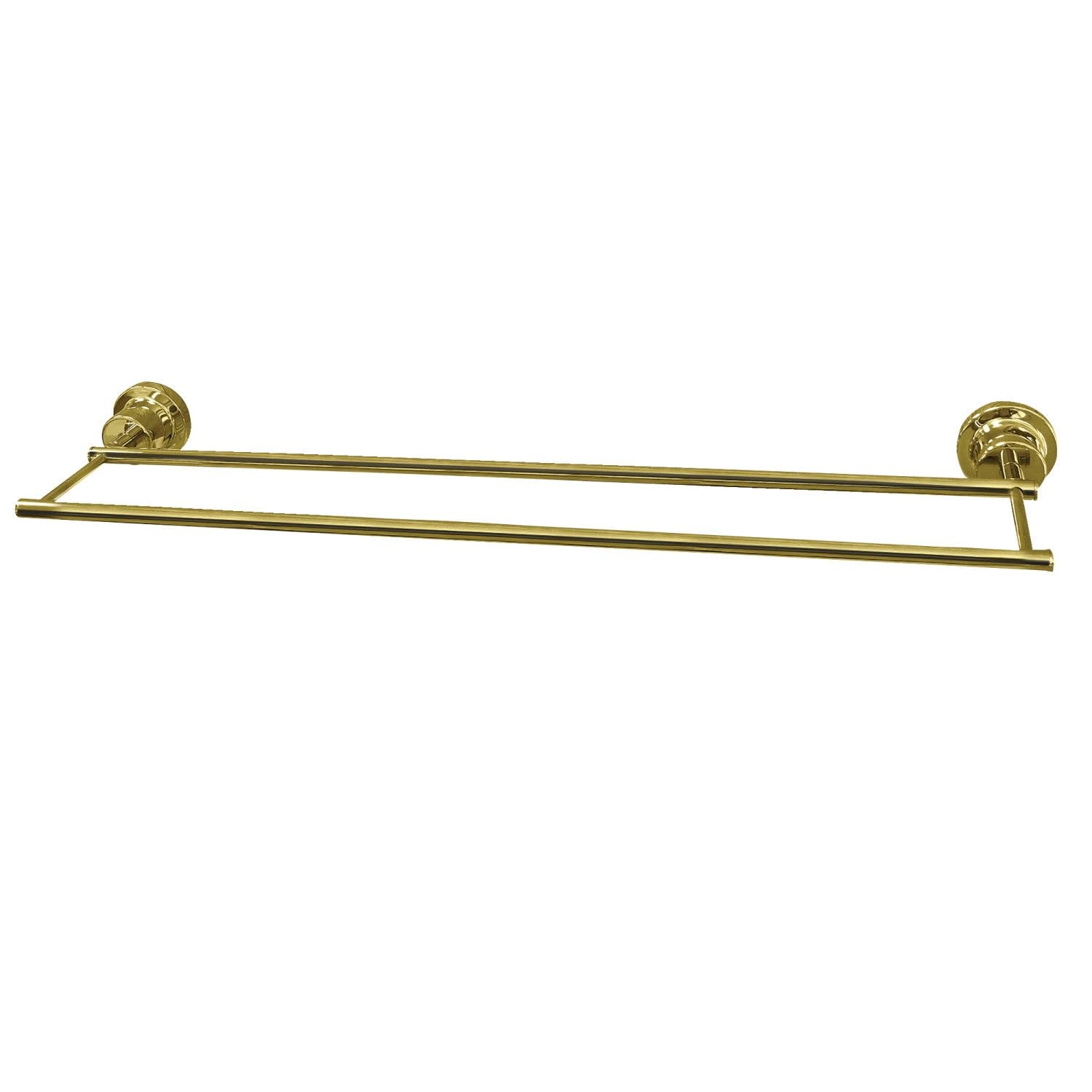 Kingston Brass BAH821330PB Concord Dual Towel Bar - 24 Inch Bathroom Towel Rack, Polished Brass Finish for Bathroom, Spa & Luxury Hotel Decor