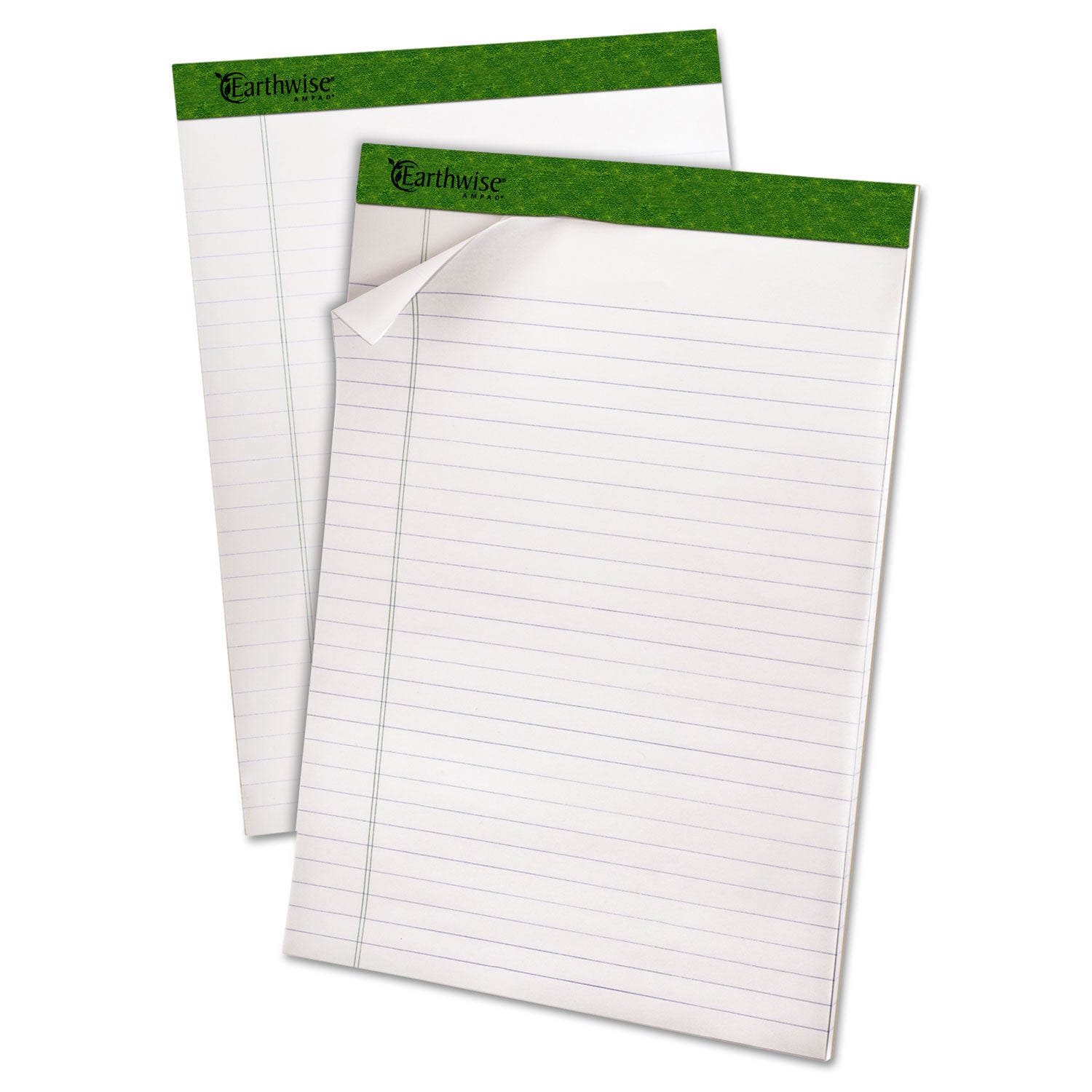 Ampad® Earthwise Recycled Writing Pad - Wide/Legal Rule, Politex Sand Headband, 40 Sheets (8.5