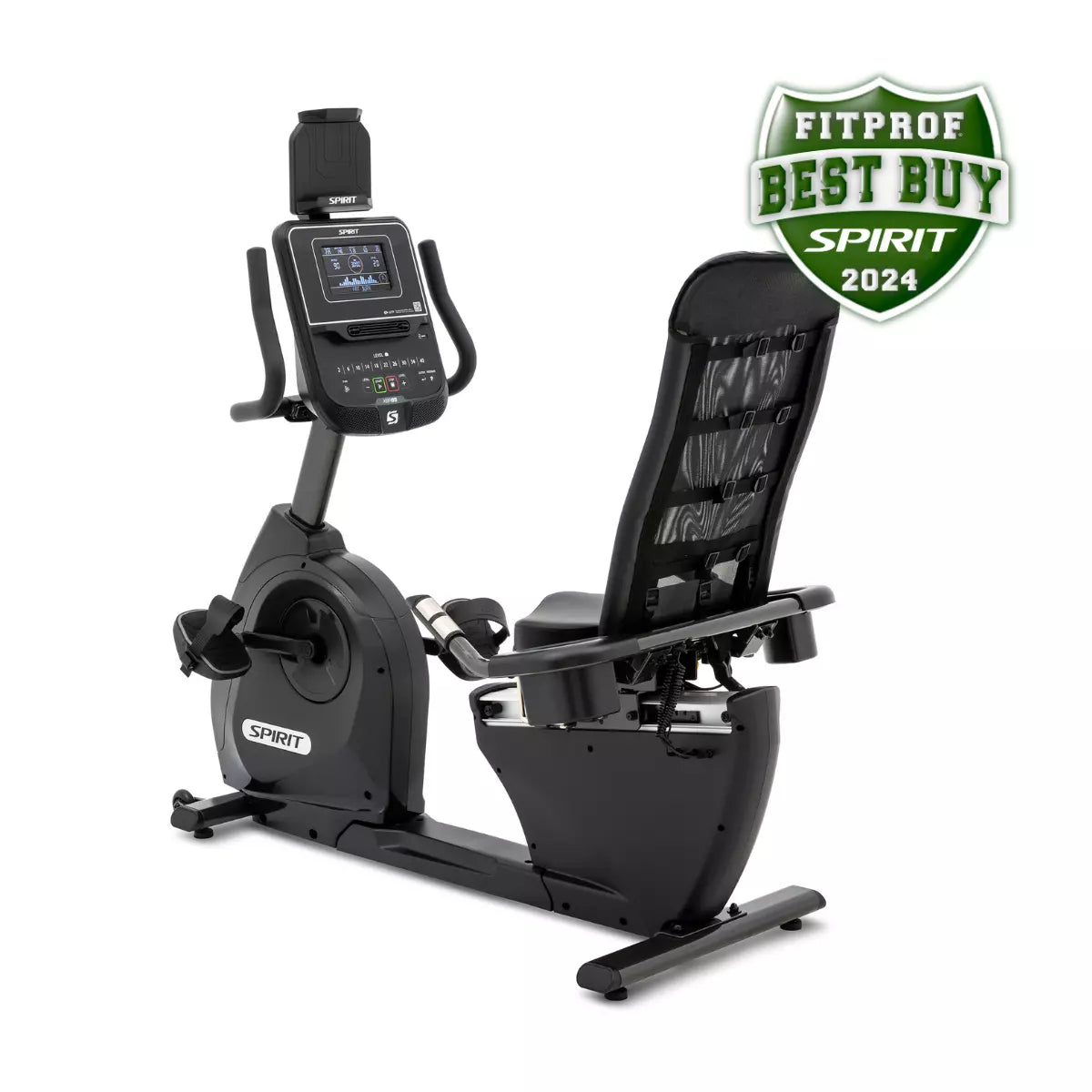 Spirit XBR95 Recumbent Exercise Bike for Home Gym - Low Impact Cardio Workout Equipment for Seniors & Rehabilitation - Perfect for Small Spaces & Indoor Cycling Training