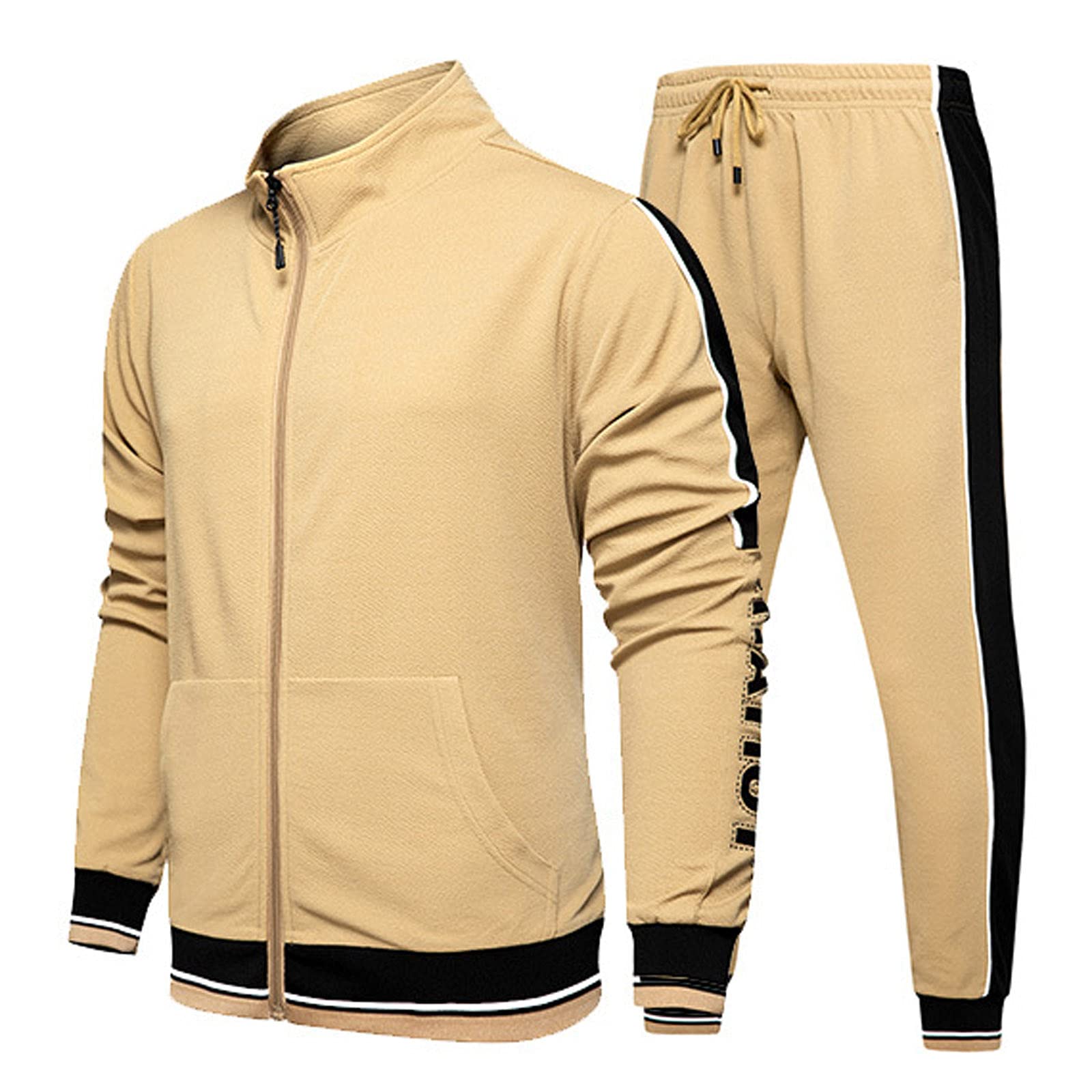 Men's 2-Piece Tracksuit Set - Long Sleeve Crewneck Sweatshirt & Jogger Pants | Comfortable Athletic Wear for Gym, Running, and Casual Outfits
